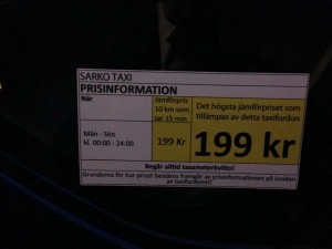 Check out the big number. If it is abnormally high, skip the cab.