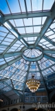 Glass roof & Chandelier