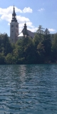 The island in the center of the lake